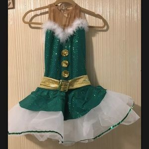 Christmas dress / costume with tights.